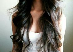 Long Dark Hair, Loose Curls, Dream Hair, Brunette Hair, Dark Hair, Pretty Hairstyles, Wavy Hair, Hair Looks, Hair Goals