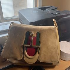 Suede And Leather Gucci Handbag Gucci Gg Bag, Marmont Super Mini, Small Canvas Bags, Tory Burch Kira Chevron, Seatbelt Bags, Louis Vuitton Crossbody Bag, Steve Madden Purse, Gucci Handbag, Tory Burch Kira