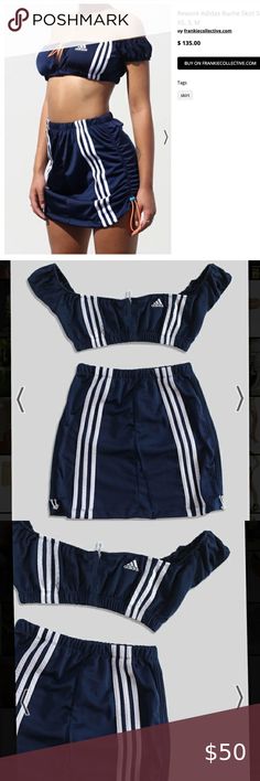 NWOT Frankie’s Collective Rework Adidas Set Adidas Upcycle, Reworked Sportswear, Reworked Adidas, Rework Clothes, Reworked Clothes, Cute Ballerina, Ropa Upcycling, Reworked Fashion, Queen Outfits