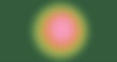 an orange and yellow circle on a green background