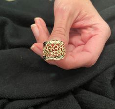 "14K Gold Gold Filigree Ring, Gold Lace Ring, Wide Band Ring, Chunky Gold Ring, Statement Ring, Vintage Style Ring For Women Artisan design 14k solid yellow gold Filigree Lace design ring diamond cut finished. Unique jewels that express the love and the connection between two people... matching bracelet: https://etsy.me/2MiPP7o Description: ✤ This ring is made to order ✤ This ring is handmade from start to finish in Our workshop, DaninoDesigner. ✤ Made Of 14K Yellow Gold. ✤ Ring width: 1.6cm / 0 Lace Wedding Band, Wide Gold Ring, Diamond Ring Cuts, Filigree Ring Gold, Lace Ring, Wide Band Ring, Gold Statement Ring, Vintage Style Rings, Sparkling Rings