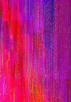 an abstract background consisting of lines and dots in red, pink, yellow and purple