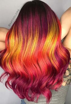 Hair Color Patterns, Halloween Hair Color Ideas, Halloween Hair Color, Pulp Riot Hair Color, Color Hairstyles, Short Red Hair, Inner Witch