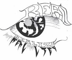 a drawing of an eye with the words ben's on it and below it