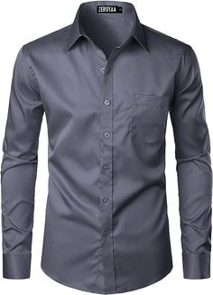 ZEROYAA Men's Urban Stylish Casual Business Slim Fit Long Sleeve Button Up Dress Shirt with Pocket ZLCL29 Royal Small at Amazon Men’s Clothing store Urban Style Design, Long Sleeve Button Up Dress, Business Club, Christmas Stage, Mandarin Collar Shirt, Shirt With Pocket, Winter Knit Hats, Slim Fit Dress Shirts, Money Transfer