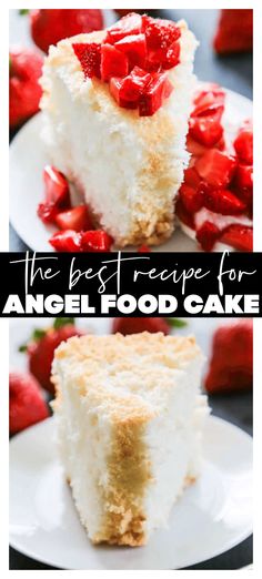 the best recipe for angel food cake with strawberries on top and in the middle