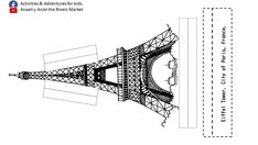 an architectural drawing of the eiffel tower