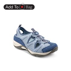 in stock Casual Blue Walking Shoes With Flat Heel, Comfortable Blue Walking Shoes With Flat Heel, Casual Blue Walking Shoes, Blue Slip-on Walking Shoes With Round Toe, Blue Walking Shoes With Rubber Sole, Blue Casual Walking Shoes With Arch Support, Casual Blue Low-top Sandals, Casual Blue Walking Shoes With Arch Support, Blue Slip-on Breathable Walking Shoes