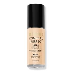 Conceal + Perfect 2-in-1 Foundation + Concealer - Milani | Ulta Beauty Milani Foundation, Elf Concealer, Makeup Shopping List, Milani Conceal And Perfect, Milani Makeup, Best Facial Cleanser, Essence Makeup, Concealer Makeup, Too Faced Concealer