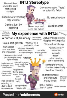 Intj Stereotype Vs Reality, Intj Personality Traits, Intj Vibes, Intj Characters, Entp And Intj, Intj Humor, Personalidad Enfp, Intj Enfp, 16 Personality Types