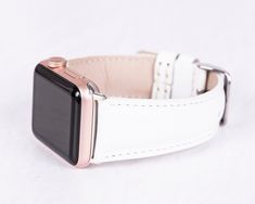 White Genuine Leather Apple Watch Band Elevate your style with this unique design iWatch leather bracelet. Crafted with premium genuine leather for a distinct look. Perfect for various occasions including shopping, traveling, office work, and sports. Compatibility: Compatible with all Apple Watch Series. Material: Made of 100% genuine full-grain leather, ensuring durability and elegance. Develops a unique patina over time, adding character to the strap. Craftsmanship: Exquisite craftsmanship ens Leather Apple Watch Band, Bracelet Apple Watch, Apple Watch Bands Leather, Apple Watch Band, Apple Watch Series, Apple Watch Bands, Watch Band, Full Grain Leather, Next Day