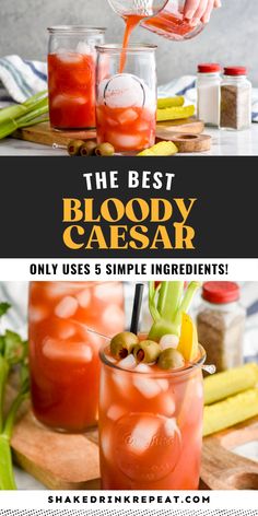 Caesar Drink Recipe, Bloodymary Cocktail Recipe Easy, Clamato Recipe, Lake Drinks, Vegetable Cocktails, Shake Drink