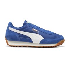 The PUMA Easy Rider was born in the late ‘70s, when running made its move from the track to the streets. Today it's back with its classic slim profile and vintage vibes intact. This version, featuring a textile base and suede leather overlays, is sure to become your go-to for bringing a touch of easy, retro-style to everyday looks. $89.95 Puma Easy Rider, Easy Rider, Lace Up Sneakers, Blue Sneakers, Vintage Vibes, Blue Shoes, Vintage Lace, The Streets, Casual Sneakers