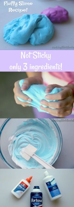 the process to make homemade play dough with blue icing and white frosting on it