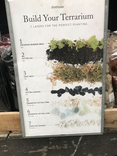 a sign that says build your terrarium