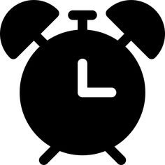 an alarm clock icon on a white background