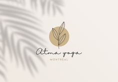 the logo for an artisan shop called almaa gropi, with leaves on it