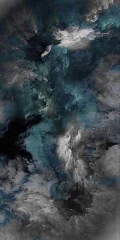 an abstract painting with blue and grey colors on it's surface, as seen from space