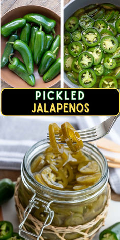 Split image with three images of sliced jalapenos. Canning Peppers, Canned Jalapenos, Jalapeño Peppers, Easy Canning, Pastas Recipes