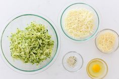 the ingredients to make this dish include shredded cheese, broccoli and eggs