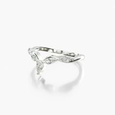 a white gold and diamond ring