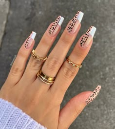 Cheetah Acrylic Nails, Glow Nails, Fancy Nails, Pretty Acrylic Nails, Dope Nails