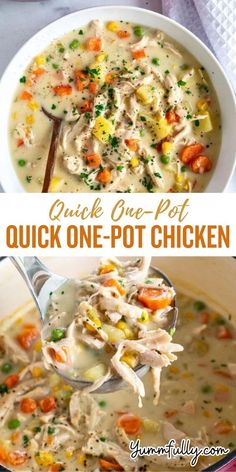 Chicken Pot Pie Soup is a creamy, hearty one-pot meal loaded with veggies and rotisserie chicken, perfect for quick dinners. Rotisserie Chicken Recipes Leftover, Rotisserie Chicken Soup, Leftover Rotisserie, Simple Family Meals, Canned Soup, Chicken Pot Pie Soup, Pot Pie Soup, Easy Chicken Pot Pie, Homemade Soup Recipe