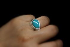 SIZE 7.75 Teardrop Royston Turquoise Sterling Silver Ring | Etsy Turquoise Sterling Silver Ring With Bezel Setting, Sterling Silver Turquoise Ring For Everyday, Everyday Sterling Silver Turquoise Ring In Silver, Everyday Sterling Silver Turquoise Ring, Minimalist Sterling Silver Turquoise Ring, Minimalist Turquoise Ring In Sterling Silver, Minimalist Turquoise Sterling Silver Ring, Modern Turquoise Sterling Silver Ring With Polished Finish, Modern Sterling Silver Turquoise Ring With Polished Finish