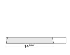 an image of a white shelf with measurements