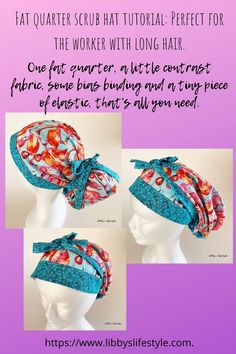 the instructions for how to sew a turban hat with an attached bow