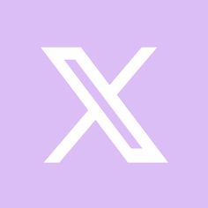 the letter x is white on a purple background