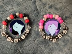 Marceline X Bubblegum, I Got A Man, Colorful Bead Bracelets, Kandi Bracelets, Bead Bracelets, Bubble Gum, Beaded Bracelets, Bracelet, Beads