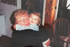 Grandmother and granddaughter hugging tightly at the neck with cheeks squished and eyes closed Strongest Woman, The Lady, No Matter What, Matter