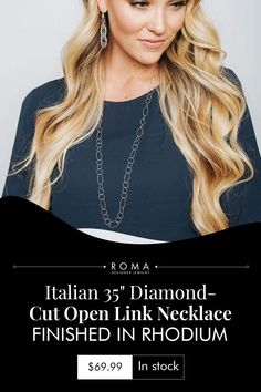 Handpicked by the best finest designers in Italy, the Italian 35" Diamond-Cut Open Link Necklace is all about subtle sophistication. Wear it long or layer it as you wish. This piece is part of our Eros Milano of Italy collection! Click to shop. Heaven And Earth, Jewelry Show, Timeless Jewelry, Fine Jewelry Designers, Layered Look