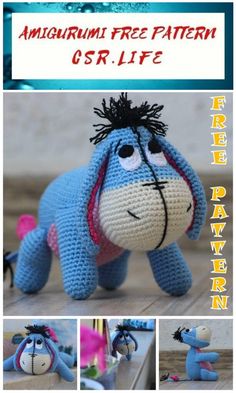 an image of a stuffed animal with the words amigurm free patterns on it