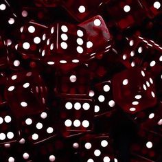 many red dices with white dots on them