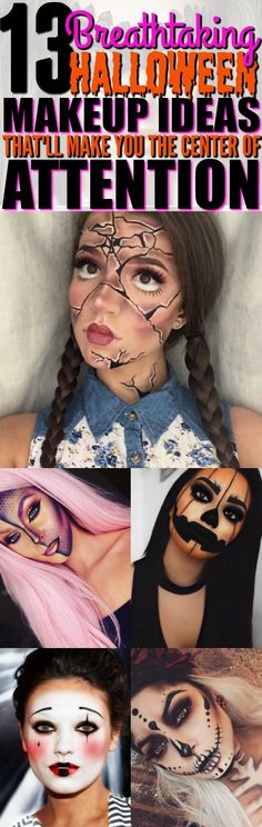 These Halloween Makeup ideas are the best! You have to take a look at these easy Halloween makeup ideas because they are pretty scary! #halloweenmakeup #halloweendiy Scary Halloween Makeup Ideas, Easy Halloween Makeup Ideas, Scary Halloween Makeup, Make Up Diy, Easy Halloween Makeup, Hallowen Ideas, Halloween Makeup Ideas, Hallowen Costume, Halloween Makeup Scary