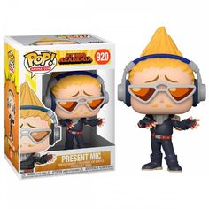 the pop vinyl figure is wearing headphones and goggles