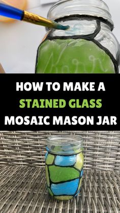 how to make a stained glass mosaic mason jar