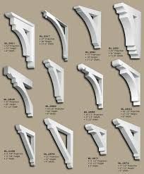 the different styles and shapes of decorative brackets