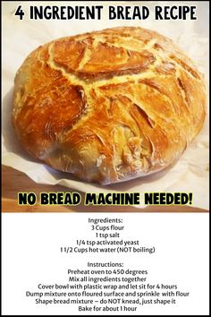 a poster with instructions on how to make bread