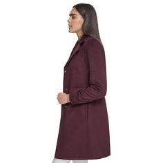 Calvin Klein's single-breasted coat is a classic pick designed with a notched collar and two convenient pockets..Approx. model height is 5'9' and she is wearing a size 4.Approx. 36' long from center back to hem.Notched collar; front button closure.Welt pockets at hips.Lined.Shell: wool/polyester/cashmere/acrylic/nylon/other fibers; lining: polyester.Dry clean.Imported Elegant Calvin Klein Business Casual Outerwear, Elegant Calvin Klein Outerwear For Office, Elegant Calvin Klein Office Outerwear, Calvin Klein Single Breasted Office Blazer, Calvin Klein Single-breasted Blazer For Office, Calvin Klein Single Button Workwear Blazer, Calvin Klein Single Breasted Blazer For Office, Calvin Klein Single Button Blazer For Work, Elegant Calvin Klein Outerwear For Career