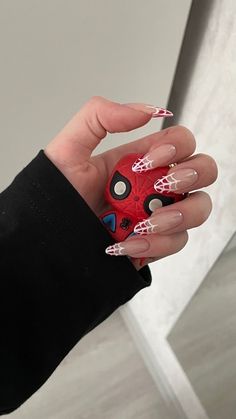 Marvel Nails, Paznokcie Hello Kitty, Kutek Disney, Punk Nails, Summery Nails, Classy Acrylic Nails, Pretty Gel Nails