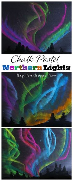 the northern lights show brightly colors in the night sky with text overlay that reads one life pastel northern lights