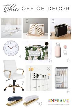 Easily Create a Chic Office Space If you’re someone that is looking to create a more stylish office space, then this post full of chic office decor is for you! With the growing trend toward… Office Decor Professional Woman, Office Decor Professional Business, Chic Office Space, Chic Office Decor, Work Cubicle, Cubicle Decor Office, Cute Office Decor