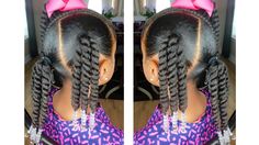 Rope Twist Ponytails w/Beads Tutorial  | Kids Natural Hairstyle | IAMAWOG Valentines Hairstyles, Day Hairstyles, Pelo Afro