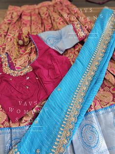 Fabric - Premium Quality Kanchi Material. Blouse stitched - Yes Blouse size 34 with inner margins extends up to 40. For blouse size 32 alteration can be done on request. Kindly Note Lehenga is Expandable and Has Inner Margin to Increase the length. Designer Silk Blouse With Embroidered Border, Traditional Blouse With Embroidered Border For Receptions, Festival Blouse With Embroidered Border For Reception, Festival Embroidered Border Blouse For Reception, Fitted Blouse With Embroidered Border For Festivals, Fitted Festive Sets With Border Detail, Traditional Blouse With Border And Traditional Drape, Traditional Blouse With Border And Drape, Traditional Silk Sets With Border