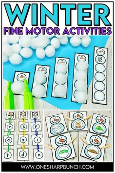 winter fine motor activities for toddlers and preschoolers to play with the snowman