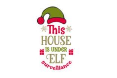 this house is under elf surveillance christmas svg cut file for cricut and silhouette