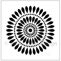 a black and white circular design